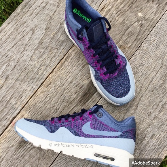 Nike Air Max 1 Ultra flyknit women's purple shoes - Picture 4 of 4
